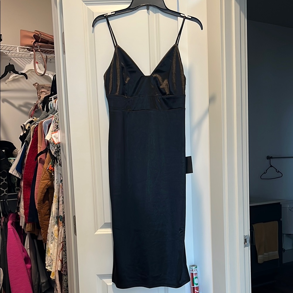 Elegant Black Silk Dress